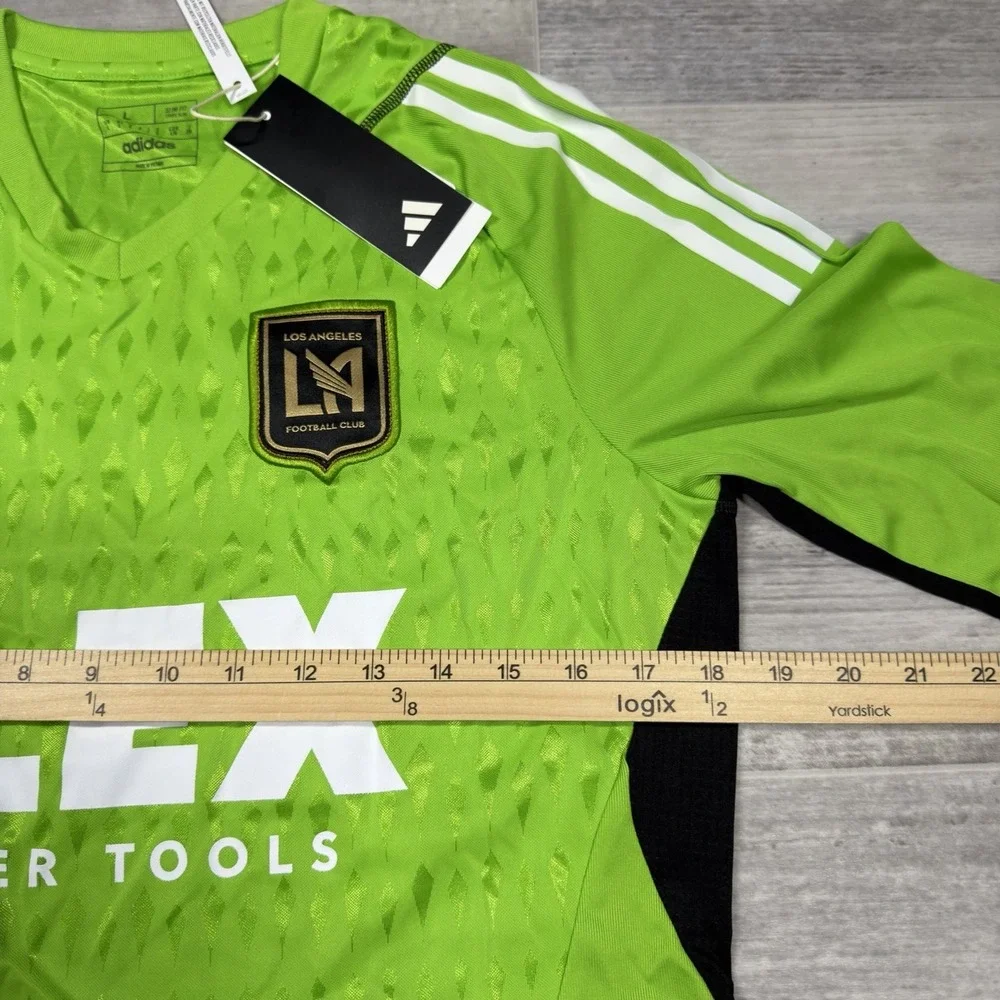 LAFC Adidas 2023 Goalkeeper Long Sleeve Jersey Men's Large Slim Fit Green HY7649
